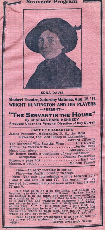 Edna Durand Davis souvenir program