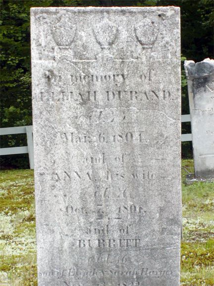 Elijah and Anna Durand Gravestone